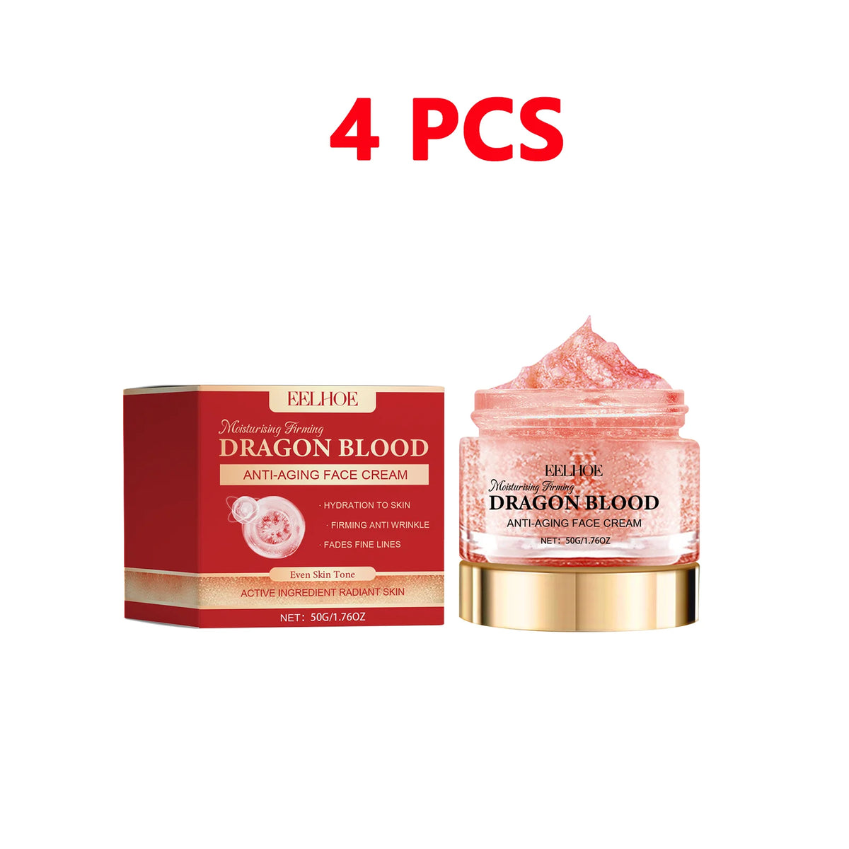 Dragon's Blood Hyaluronic Acid Cream Anti-Aging Face Moisturizer Pore Refining & Skin Repair Brightening Cream for Skin Care by PETAL & GLOW