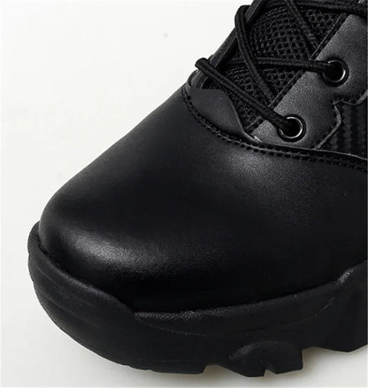 Men Male Masculine Botas Tacticas Hombre Militar Masculine SneakerMotorcycle Ankle Combat Boots Black Botas Militares Hombre by PETAL & GLOW