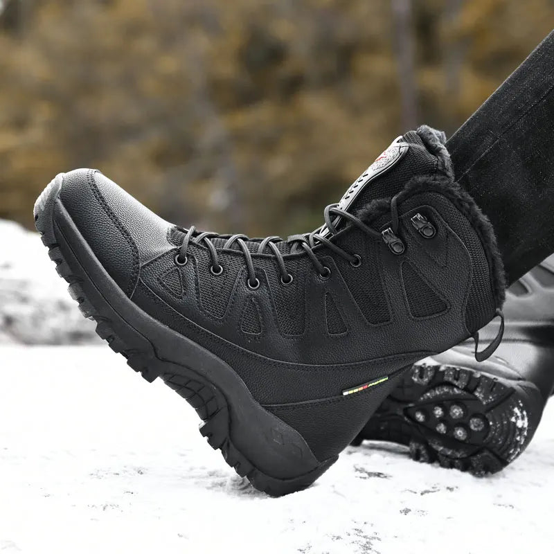 Men's Military Tactical Boots Army Boots Men Side Zipper Military Boots Men Anti-Slip Ankle Boots Work Safety Shoes Hiking Shoes by PETAL & GLOW