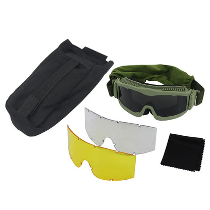 VULPO Tactical Goggles Airsoft Paintball Shooting Goggles Windproof Anti Fog Glasses Hiking Mountaineering Glasses by PETAL & GLOW
