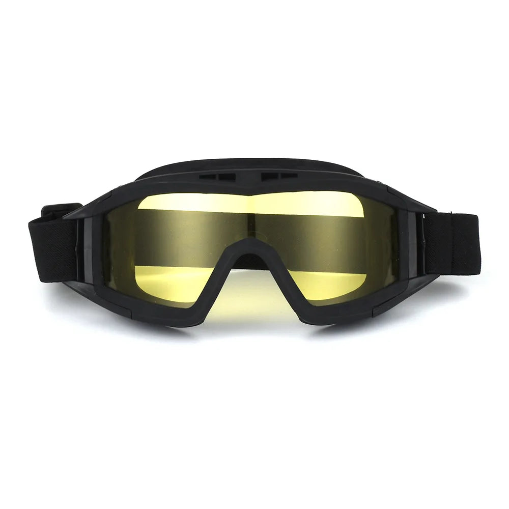 Tactical Goggles Mountaineering Shooting Sunglasses Windproof Sand Control Motocross CS Glasses 3 Lenses Replaceable Motorcycle by PETAL & GLOW