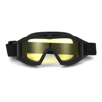 Tactical Goggles Mountaineering Shooting Sunglasses Windproof Sand Control Motocross CS Glasses 3 Lenses Replaceable Motorcycle by PETAL & GLOW
