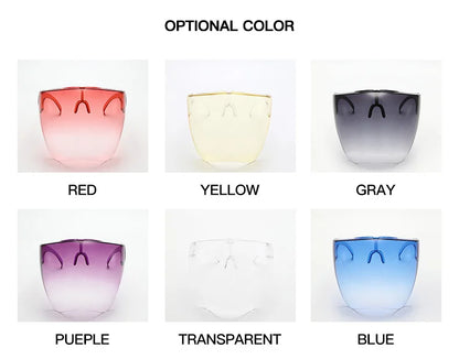 Full Face Sunglasses Mask Women Men Protective Faceshield Glasses Goggles Covered Spherical Lens Anti-Spray Cycling Sunglasses