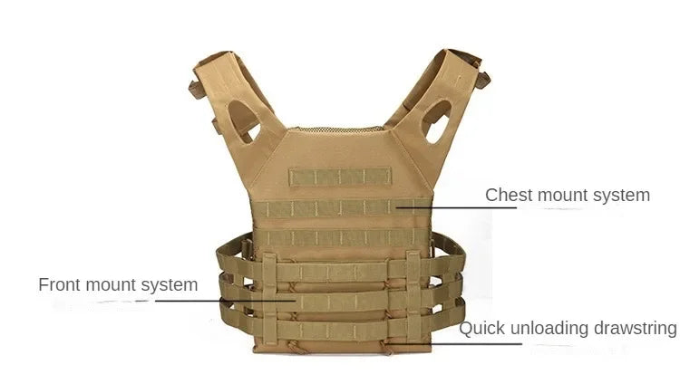 Nylon Tactical Vest Body Armor Hunting Carrier Airsoft Accessory Combat MOLLE Camo Cosplay Army Vest CS Game Jungle Equipment by PETAL & GLOW