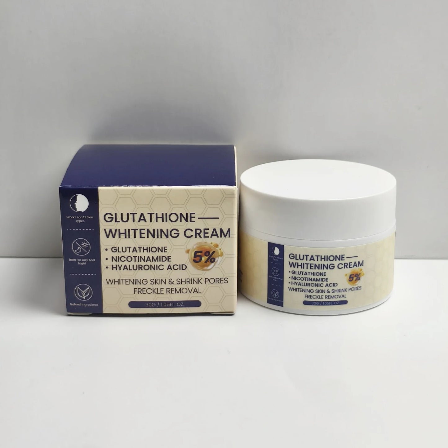 Whitening Face Cream, Reduce Dark Spots, Sun Spots, Melanin, With Collagen, Glutathione, Even Skin Tone For All Skin Types by PETAL & GLOW