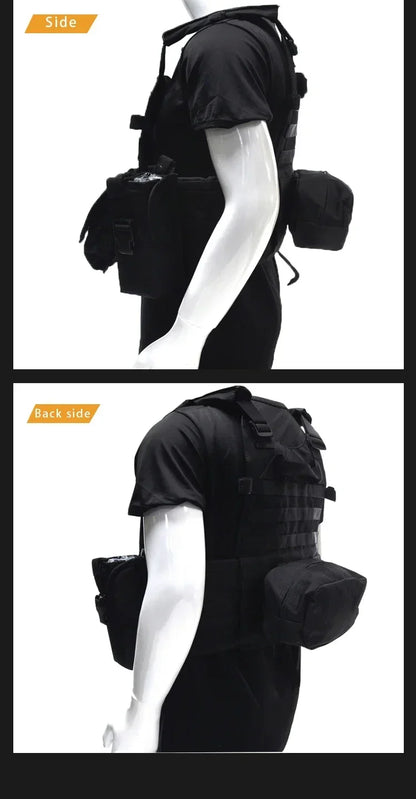 6094 Military Tactical Vest Body Armor Combat 1Army CS Gear Hunting Plate Carrier Airsoft Accessories Wargame Pouch Molle Vest by PETAL & GLOW