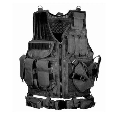 Adjustable Molle Tactical Vest Military Combat Body Armor Vests Security Hunting Army Outdoor CS Game Airsoft Training Jacket by PETAL & GLOW