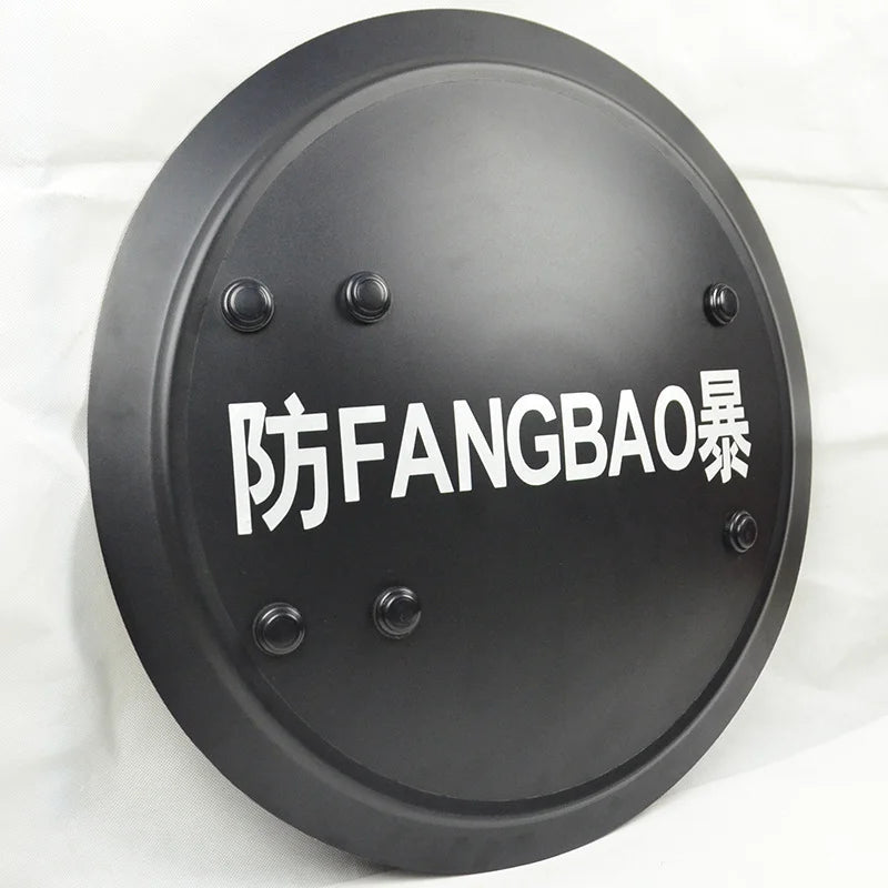 Hand Held Aluminum Alloy Riot Shield Round Tactical Shield Security Equipment Security Equipment Supplies by PETAL & GLOW