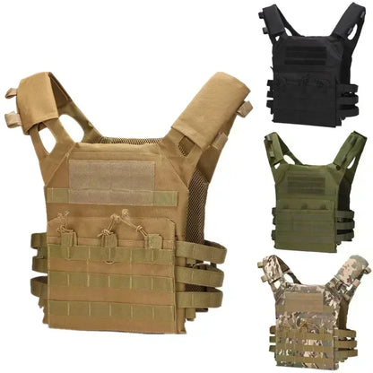 Nylon Tactical Vest Body Armor Hunting Carrier Airsoft Accessories Combat MOLLE Camo Vests by PETAL & GLOW