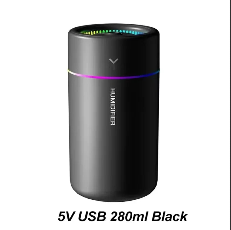 180ML Mini Air Humidifier USB Electric Aroma Diffuser Essential Oil Purifier Aromatherapy Mist Maker Lights For Car Home Bedroom