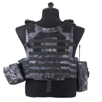 Adult Military Tactical Vest Body Armor Protection Plate Carrier Airsoft Accessories Outdoor Hunting Combat Equipment MOLLE Vest by PETAL & GLOW