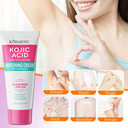 Whitening Cream Private Parts Underarm Bleach Serum Butt Knee Brighten Inner Thigh Intimate Parts Dark Remove Melanin Body Care by PETAL & GLOW
