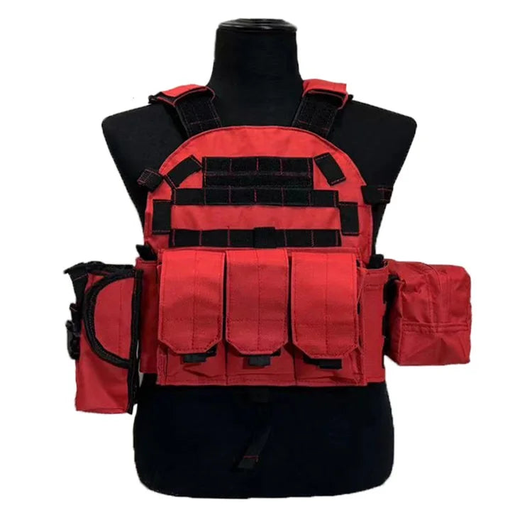 Adult Military Tactical Vest Body Armor Protection Plate Carrier Airsoft Accessories Outdoor Hunting Combat Equipment MOLLE Vest by PETAL & GLOW