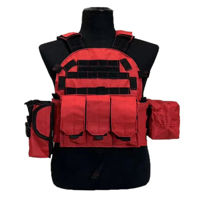 Adult Military Tactical Vest Body Armor Protection Plate Carrier Airsoft Accessories Outdoor Hunting Combat Equipment MOLLE Vest by PETAL & GLOW