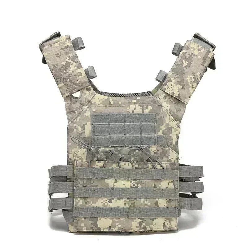 Nylon Tactical Vest Body Armor Hunting Carrier Airsoft Accessories Combat MOLLE Camo Vests by PETAL & GLOW