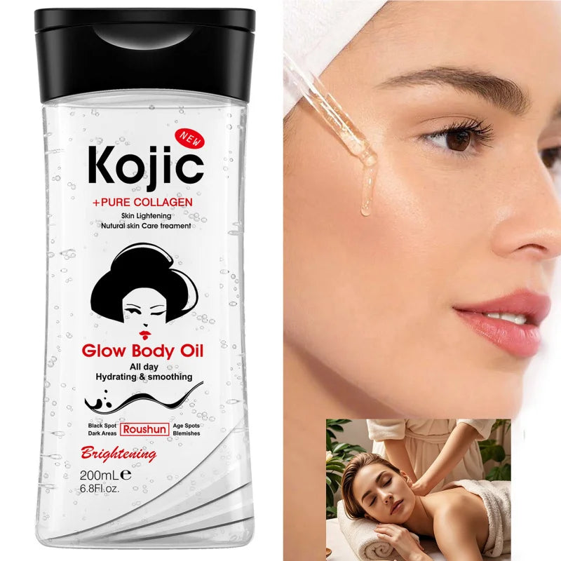 200ml Kojic Acid Body Oil Body Essential Oil Skin Care Oil Moisturizing and Hydrating Care Suitable for All Seasons