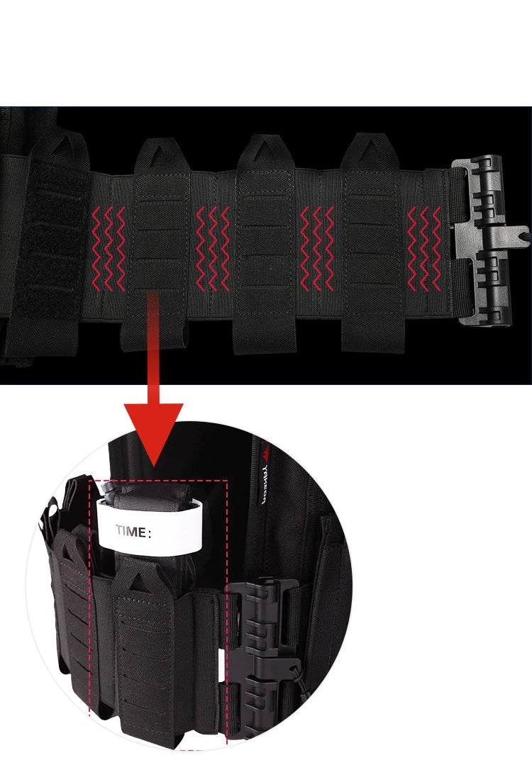 YAKEDA Tactical Vest Outdoor Hunting Plate Carrier Protective Adjustable Vest Airsoft Carrier Combat Equipment 6094 Vest by PETAL & GLOW