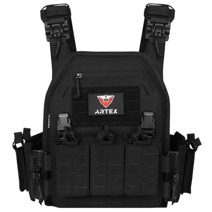 Artex New combat vest 6094 quick detachable light laser cut tactical vest black gear to carry airsoft carrier combat equipment by PETAL & GLOW