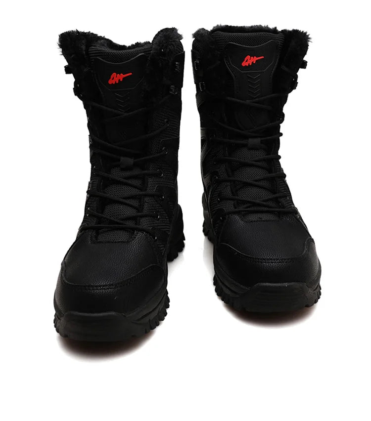 Men's Military Tactical Boots Army Boots Men Side Zipper Military Boots Men Anti-Slip Ankle Boots Work Safety Shoes Hiking Shoes by PETAL & GLOW