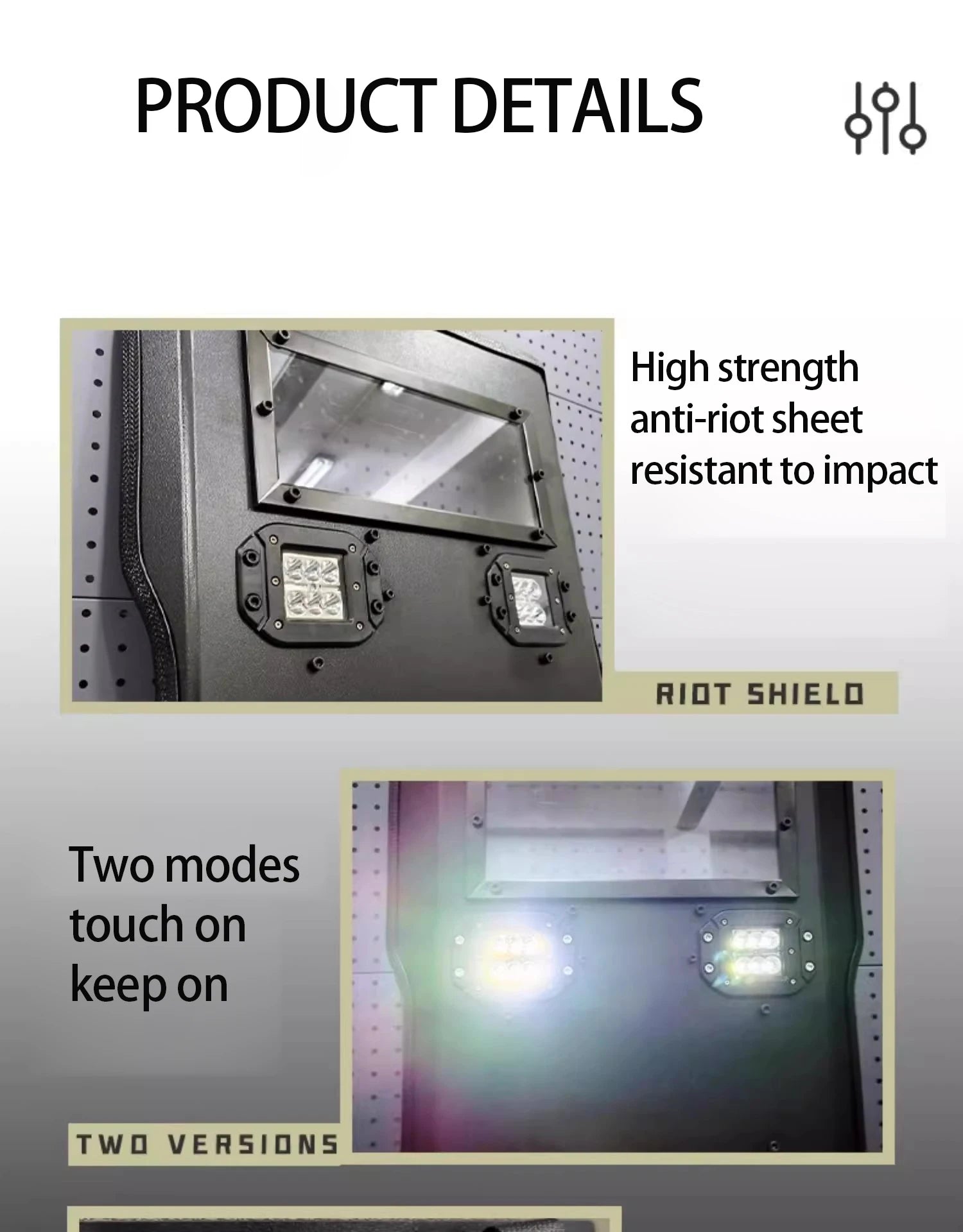 High-strength ABS Impact-resistant Flash Shield Live CS Riot Shield Cos Shield Prop Equipment Can Be Customized by PETAL & GLOW