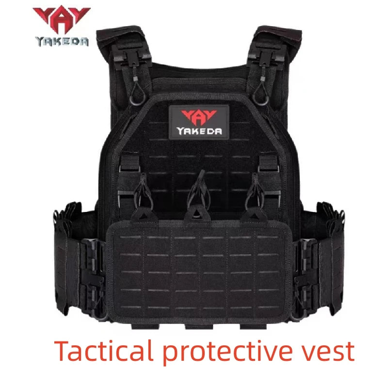 YAKEDA Tactical Vest Outdoor Hunting Plate Carrier Protective Adjustable Vest Airsoft Carrier Combat Equipment 6094 Vest by PETAL & GLOW
