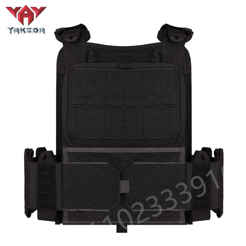 YAKEDA Tactical Vest Outdoor Hunting Plate Carrier Protective Adjustable Vest Airsoft Carrier Combat Equipment 6094 Vest by PETAL & GLOW