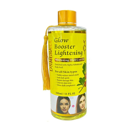 Facial Body Massage Oil Kojic Acid Whitening Serum Glow Booster Cast Oil Brightening Smoothing Body Face Skin Care Essence Oil