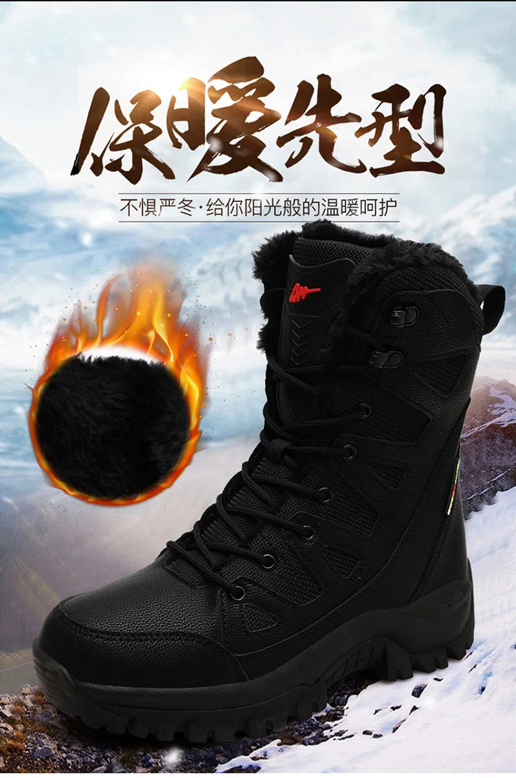 Men's Military Tactical Boots Army Boots Men Side Zipper Military Boots Men Anti-Slip Ankle Boots Work Safety Shoes Hiking Shoes by PETAL & GLOW
