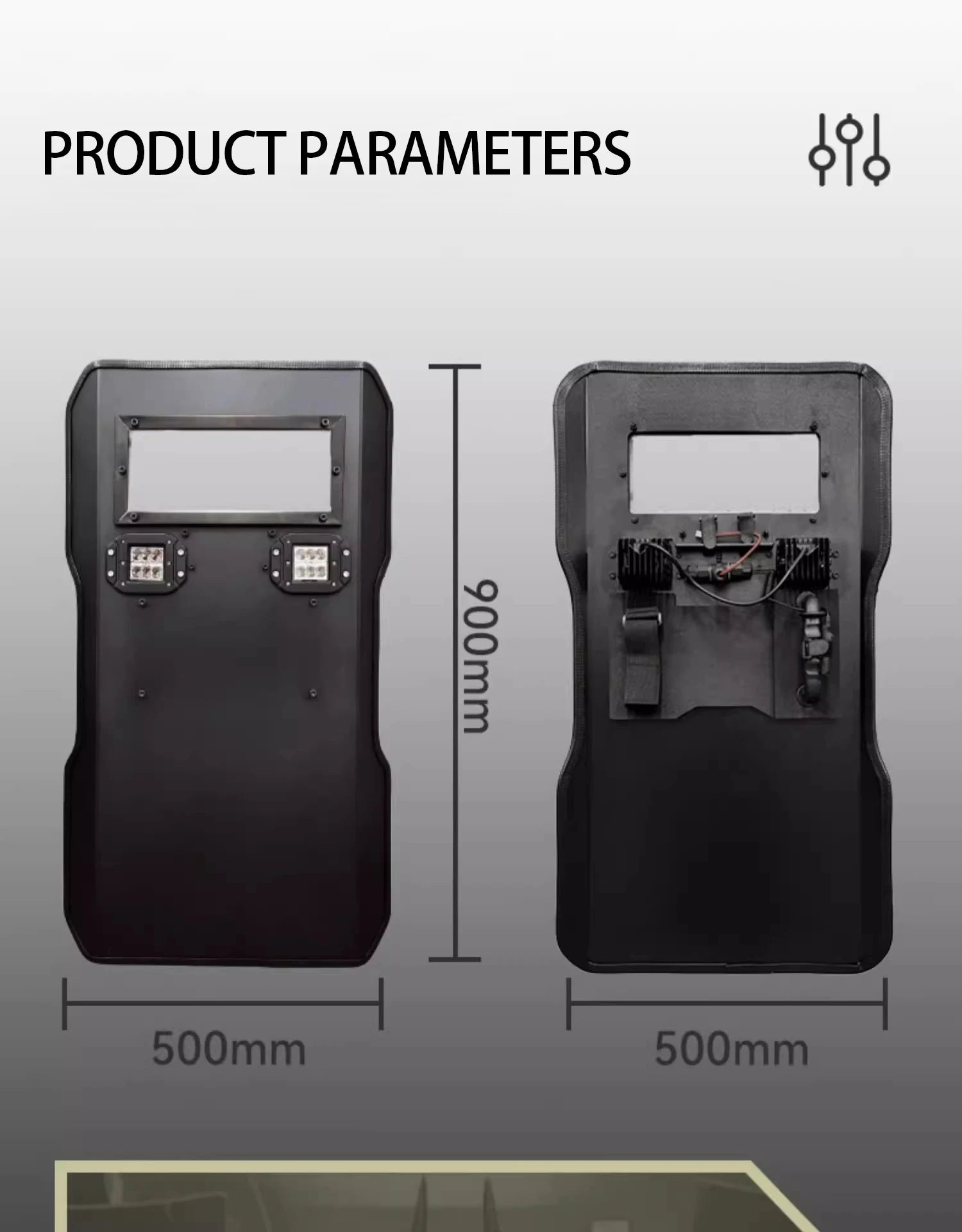 High-strength ABS Impact-resistant Flash Shield Live CS Riot Shield Cos Shield Prop Equipment Can Be Customized by PETAL & GLOW