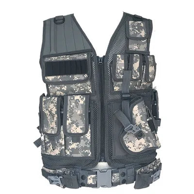 Adjustable Molle Tactical Vest Military Combat Body Armor Vests Security Hunting Army Outdoor CS Game Airsoft Training Jacket by PETAL & GLOW