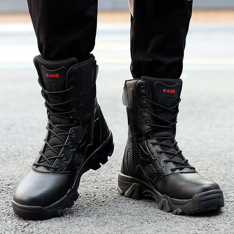 Men Male Masculine Botas Tacticas Hombre Militar Masculine SneakerMotorcycle Ankle Combat Boots Black Botas Militares Hombre by PETAL & GLOW