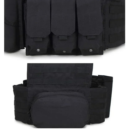 6094 Military Tactical Vest Body Armor Combat 1Army CS Gear Hunting Plate Carrier Airsoft Accessories Wargame Pouch Molle Vest by PETAL & GLOW