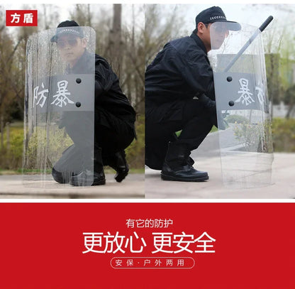 Riot Shield Security Handheld Transparent PC Square/Round Shield Campus Shield by PETAL & GLOW