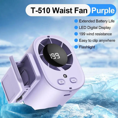 Fan Waist Hanging Neck Clip Handheld Small Fan Desktop Multifunctional High Wind Speed Small Fan