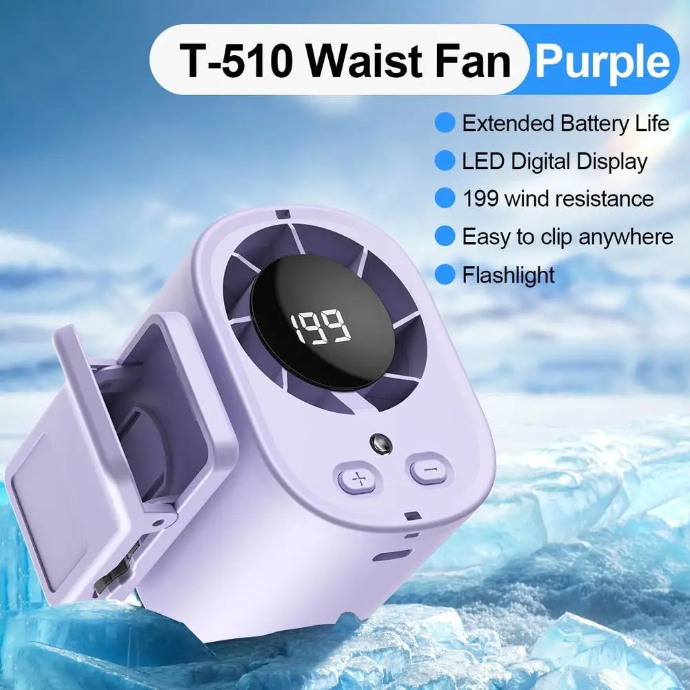Fan Waist Hanging Neck Clip Handheld Small Fan Desktop Multifunctional High Wind Speed Small Fan
