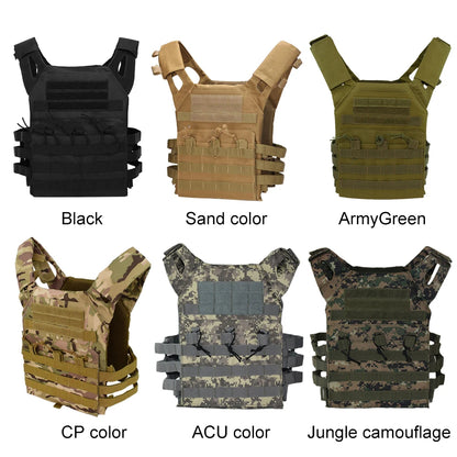 Nylon Tactical Vest Body Armor Hunting Carrier Airsoft Accessory Combat MOLLE Camo Cosplay Army Vest CS Game Jungle Equipment by PETAL & GLOW