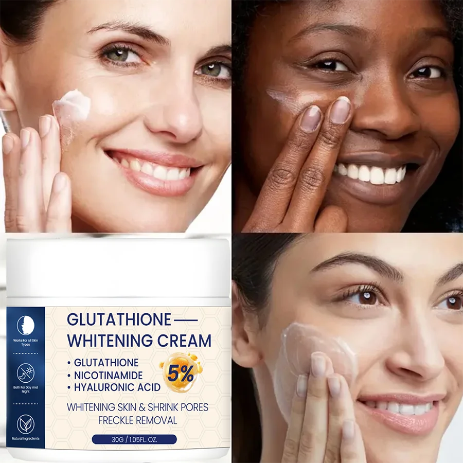 Whitening Face Cream, Reduce Dark Spots, Sun Spots, Melanin, With Collagen, Glutathione, Even Skin Tone For All Skin Types by PETAL & GLOW