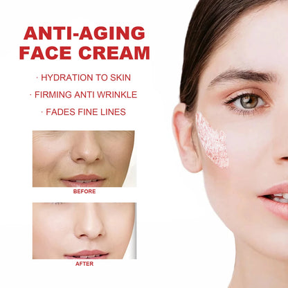 Dragon's Blood Hyaluronic Acid Cream Anti-Aging Face Moisturizer Pore Refining & Skin Repair Brightening Cream for Skin Care by PETAL & GLOW