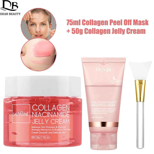 Collagen Peel-Off Mask & Jelly Cream Set