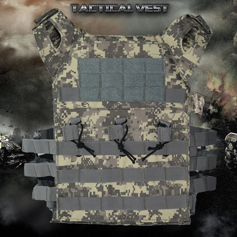 Tactical Hunting Tactical Vest Waterproof Outdoor Body Armor Lightweight JPC Molle Plate Carrier Vest for CS Game Jungle Gear by PETAL & GLOW