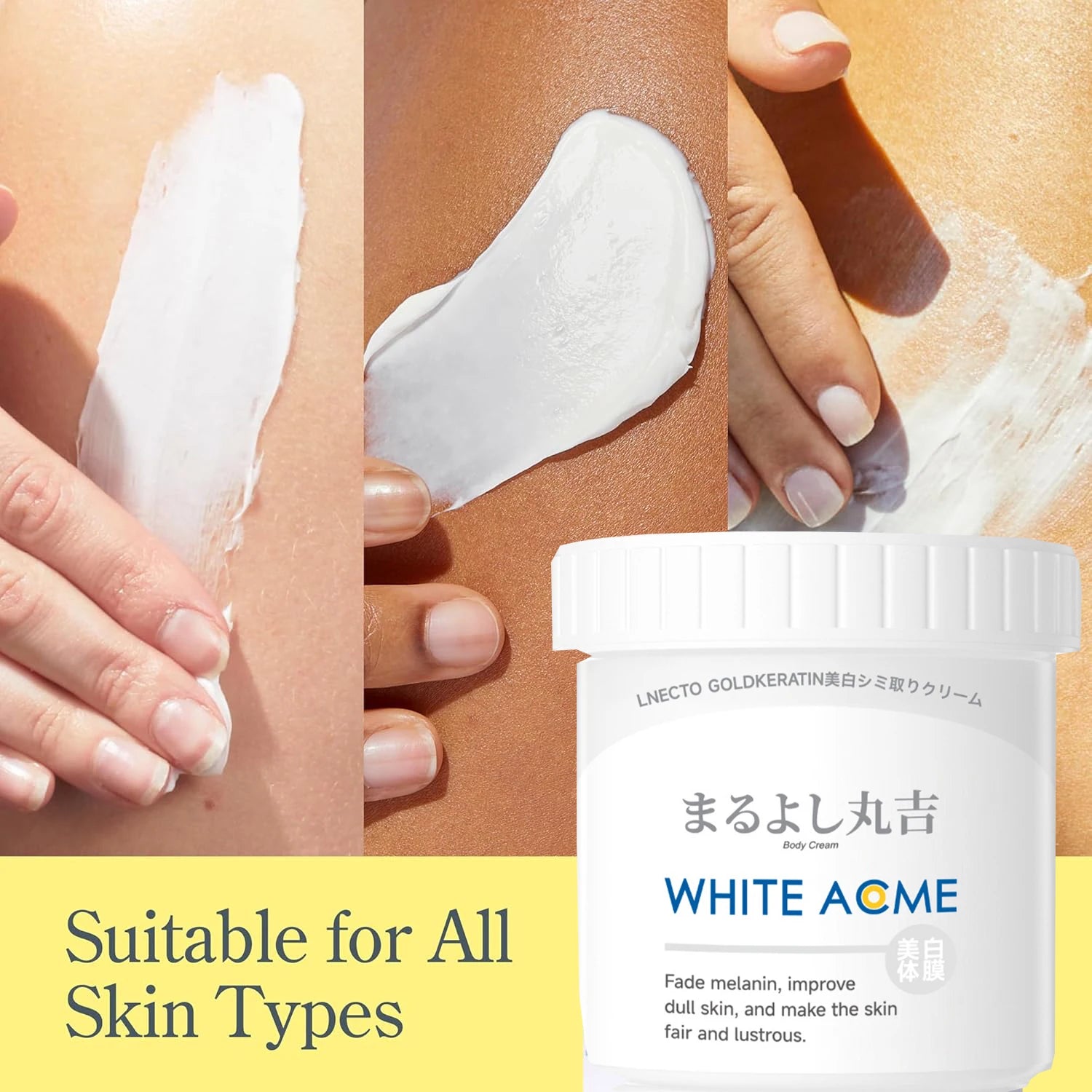 Japanese Whitening Cream 500ml Private Parts Underarm Butt Knee Brighten Inner Thigh Intimate Area Dark Remove Melanin Lighten by PETAL & GLOW