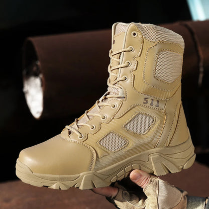 Men Male Masculine Botas Tacticas Hombre Militar Masculine SneakerMotorcycle Ankle Combat Boots Black Botas Militares Hombre by PETAL & GLOW