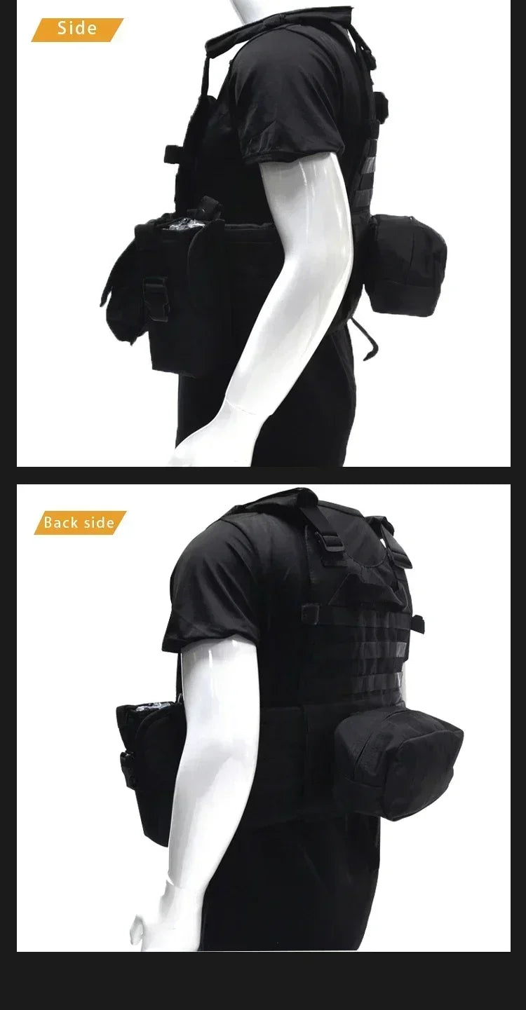2026 Military Tactical Vest Body Armor Combat Army Gear Hunting Plate Carrier Airsoft Accessories Wargame Pouch Vest by PETAL & GLOW