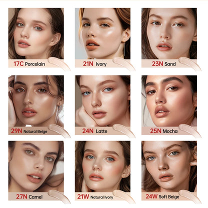 Sunscreen Cushion Foundation Fit Cushion Foundation Full Coverage Waterproof Long-lasting Concealer Long-lasting Makeup