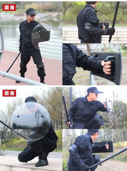 Riot Shield Security Handheld Transparent PC Square/Round Shield Campus Shield by PETAL & GLOW