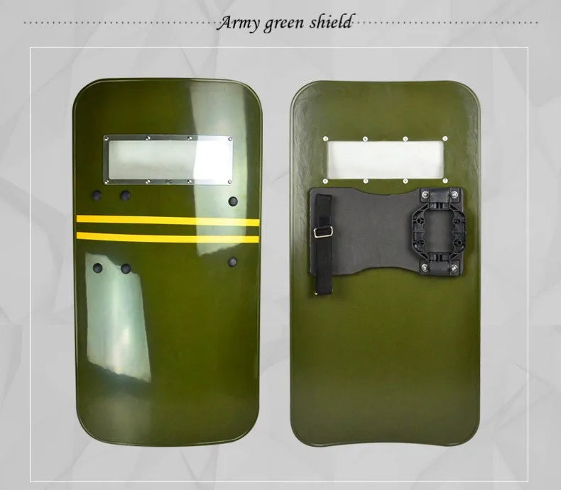 Anti-riot Shield Camouflage Black Army Green Protective Defense Equipment Security Handheld Shield by PETAL & GLOW
