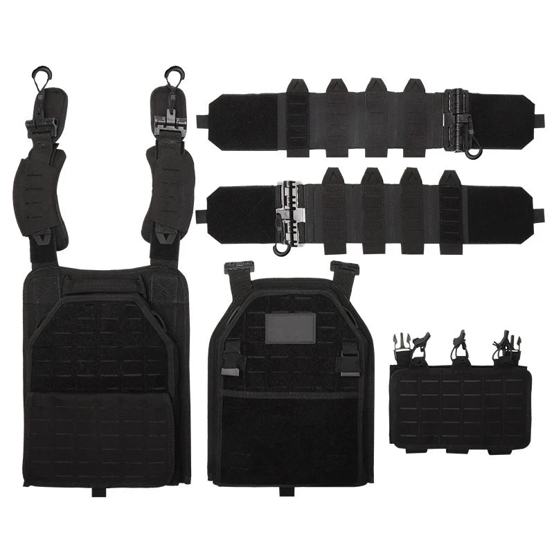 YAKEDA Tactical Vest Outdoor Hunting Plate Carrier Protective Adjustable Vest Airsoft Carrier Combat Equipment 6094 Vest by PETAL & GLOW