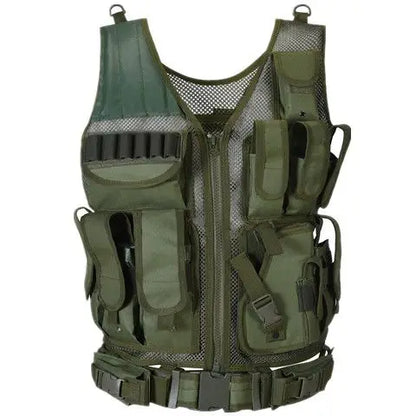 Adjustable Molle Tactical Vest Military Combat Body Armor Vests Security Hunting Army Outdoor CS Game Airsoft Training Jacket by PETAL & GLOW