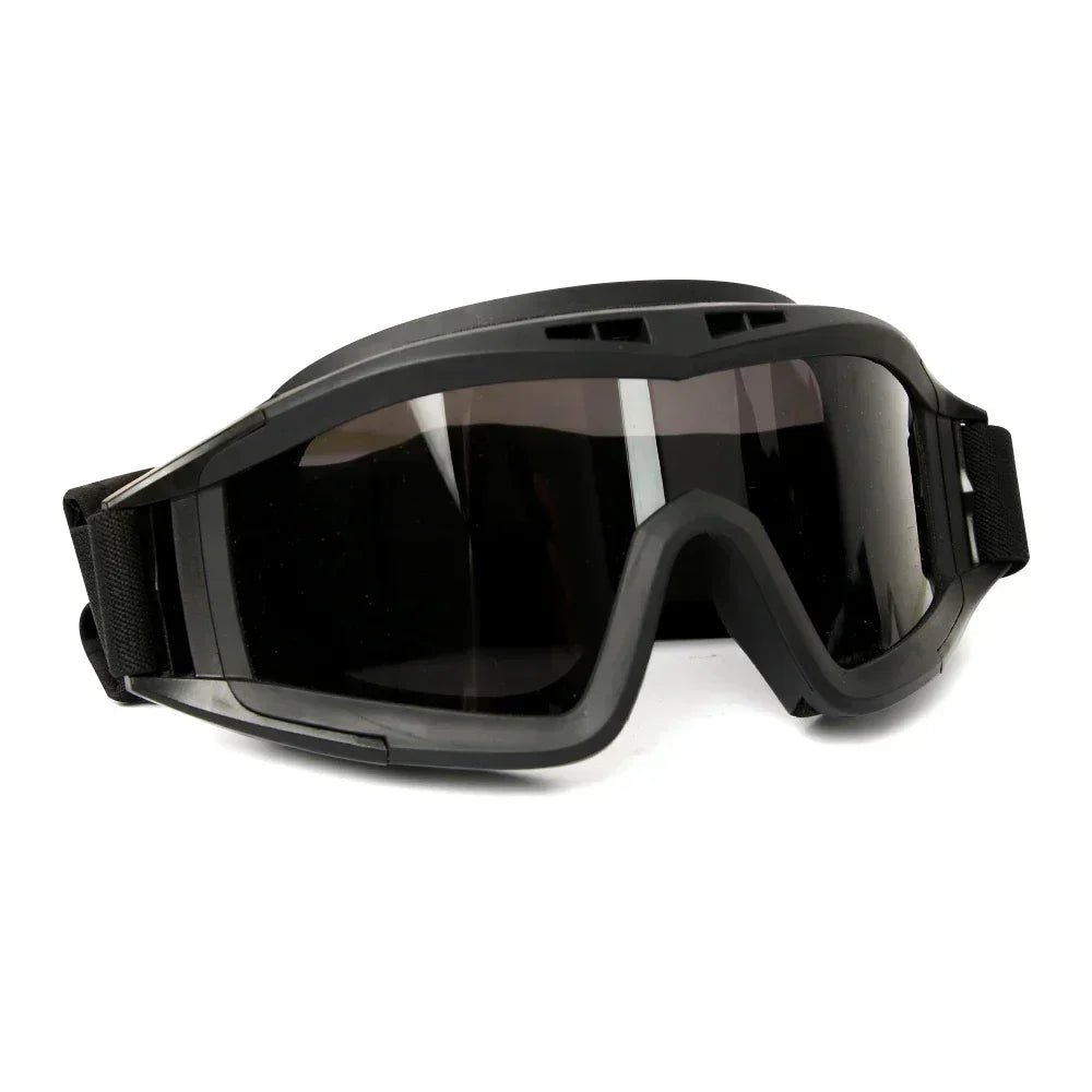 Tactical Goggles Mountaineering Shooting Sunglasses Windproof Sand Control Motocross CS Glasses 3 Lenses Replaceable Motorcycle by PETAL & GLOW