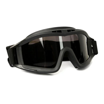 Tactical Goggles Mountaineering Shooting Sunglasses Windproof Sand Control Motocross CS Glasses 3 Lenses Replaceable Motorcycle by PETAL & GLOW